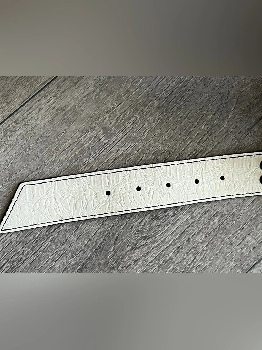Armourdillo Croc Cone White Black Studded Leather Punk Belt L 33-37 NWT
